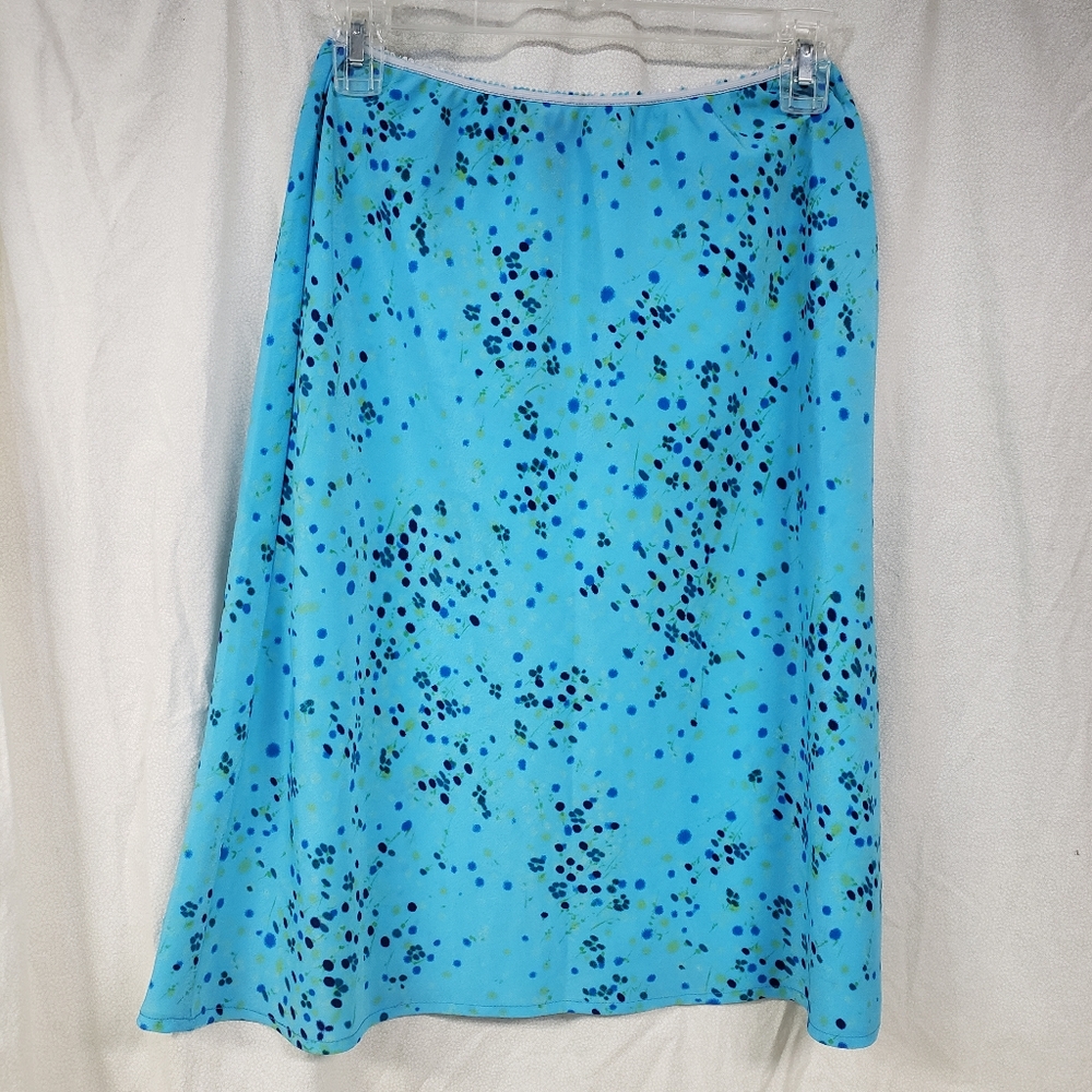 Rue21 Elegant Size SMALL blue silky skirt Fairycore Cottagecore Quiet Luxury